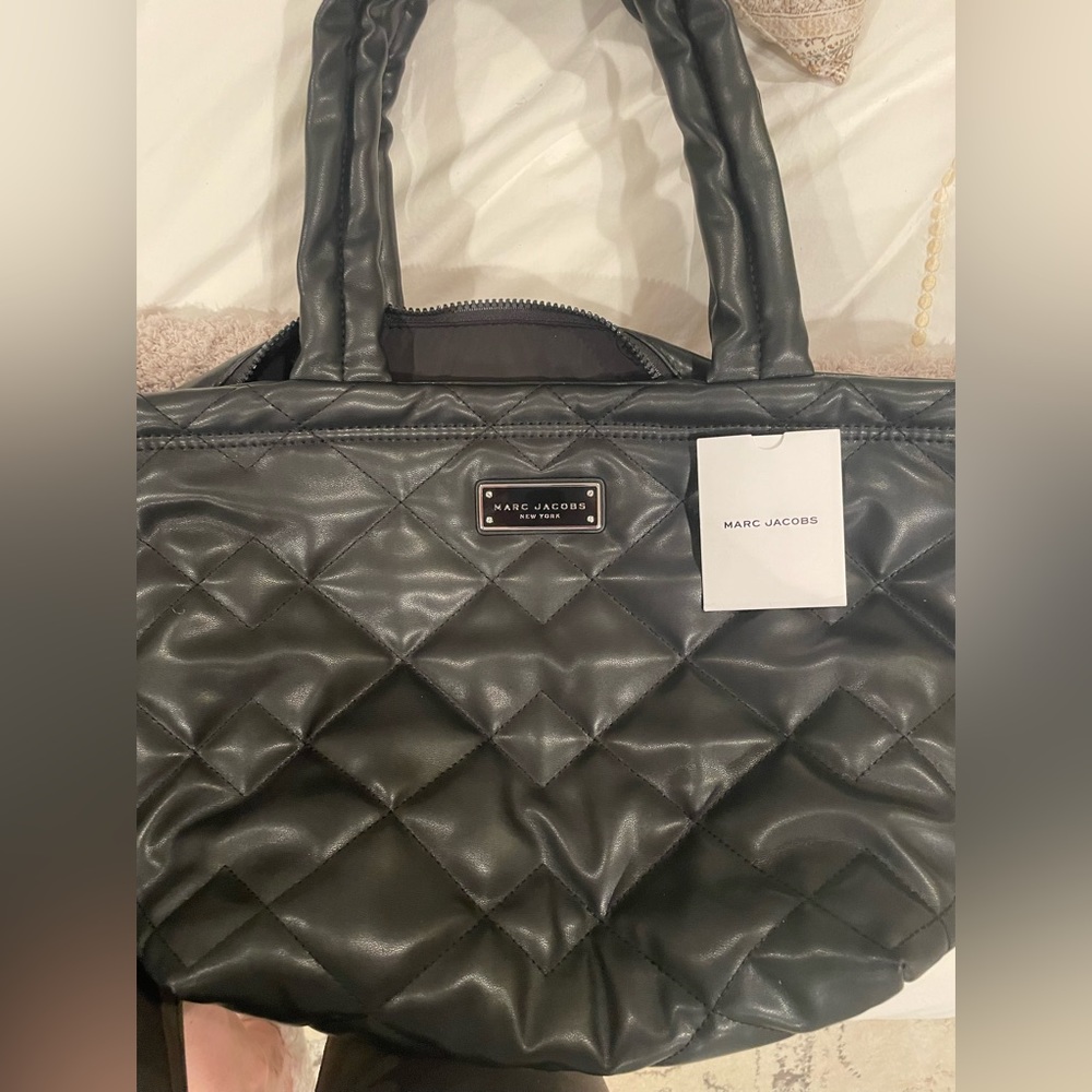 Marc Jacobs faux leather motto tote